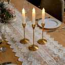 MUMCHASI 24 Packs Flameless Taper Candles Battery Operated Candlestickes Electric LED Candles Flickering Christmas Candlesticks Warm Yellow Light Party Home Decor H: 6 inches No Remote