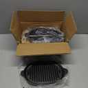 DVK Cast Iron Bread Pan with Lid 2 in 1 Pre Seasoned Cast Iron Dutch Oven Pot Bread Cooking Set with Wooden Plate