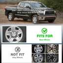 Wheel Covers Skin for 2007-2021 Toyota Tundra Steel Wheels, ABS Plastic Chrome 18 Inch Covers Hubcap for 07-21 Tundra Set of 4