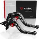 Black Motorcycle Brake Clutch Levers Set for Honda with GROM MSX125 14-25,Monkey125 18-24,CBR250R 11-15,CB300R 18-22,CBR300R 14-22,CB400F/R 13-21,CB400X/F 20-21,CBR500R/CB500F/X 13-21