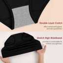 Womens Underwear Full Coverage Panties for Ladies Soft Breathable Cotton Briefs High Waisted Hipster (Black, XS)