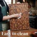 Premium Teak Wood XL End Grain Cutting Board 20 x 15 Inch, Extra Thick 1.5 Inch Butcher Block for Meat & BBQ Prep, Large Solid Wood Cutting Board with Juice Groove by New M Way
