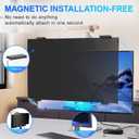 2Pack Magnetic 24 Inch Privacy Screen for Computer Monitor 16:9 Aspect Ratio, Hanging Removable Anti-Blue/Glare Protector Film, Anti Spy Desktop Security Private Filter 24in