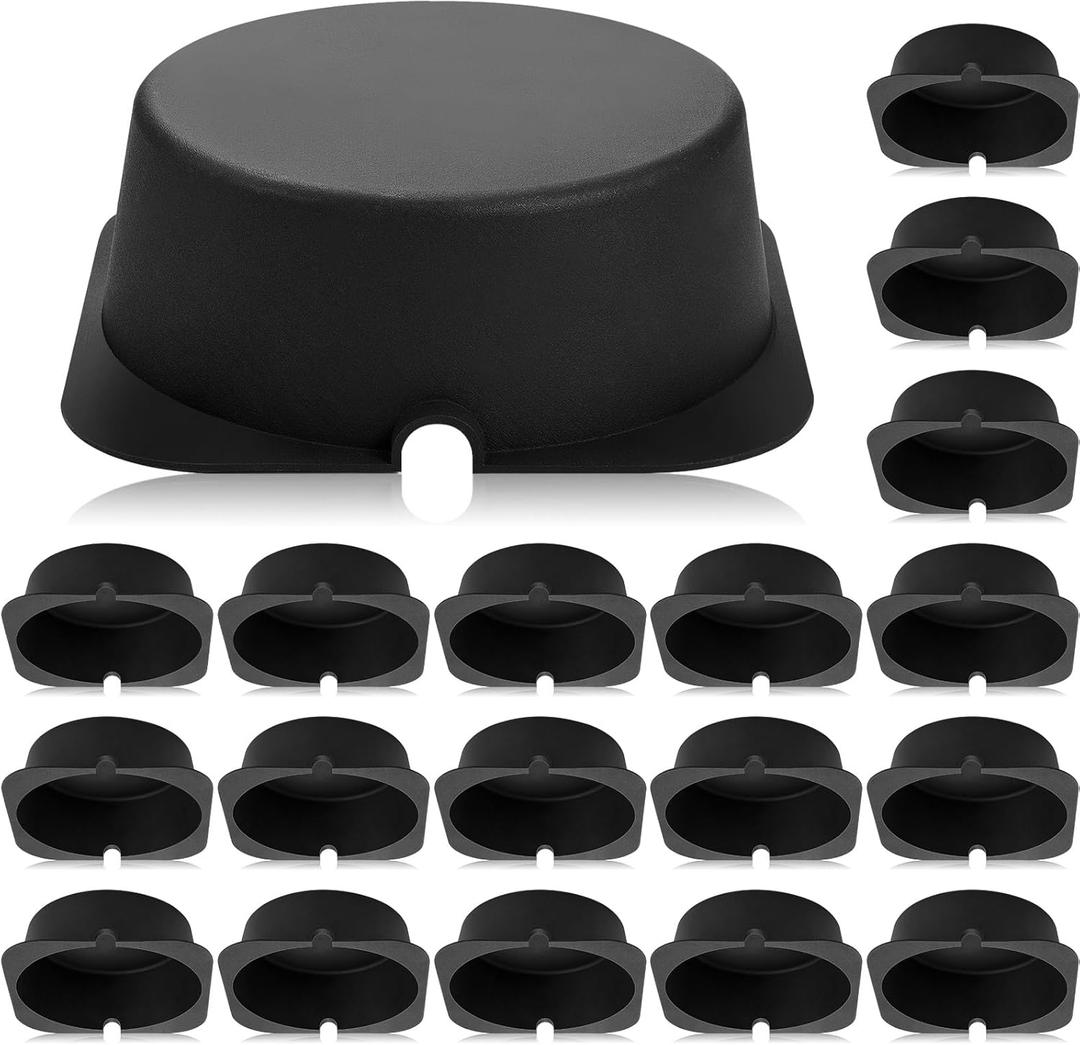 Tuanse 20 Pcs Recessed Light Cover for 6 Inch Lighting Fixtures 8.6 x 8.6 x 2.9 Inch Fire-Resistant and Energy-Saving Light Insulation Protect Cover for Attic (Black)