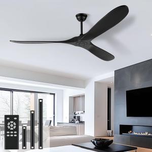 heimo 60 Inch Black Ceiling Fan No LightIndoor Outdoor 3 Blade Wood Ceiling Fans Without Lights for Patios Bedroom Living Room Farmhouse Big Outside Waterproof Fan for Sloped Angled Ceiling heimo 60 Inch Black Ceiling Fan No LightIndoor Outdoor 3 Blade Wood Ceiling Fans Without Lights for Patios Bedroom Living Room Farmhouse Big Outside Waterproof Fan for Sloped Angled Ceiling