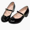 Girls Dress Shoes-Mary Jane Shoes for Girls, Princess Wedding Party Flower Girl School Shoes Low Heel Flats for Little/Big Kids