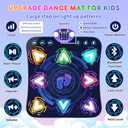 Dance Mat Toys for 3-12 Year Old Girls & Boys, Dance Mats with Light Up 8-Buttons & Wireless Bluetooth, Music Dance Toy with 5 Modes Game, Birthday Xmas Gifts for 3 4 5 6 7 8 9 10+ Year Old Girls Boys