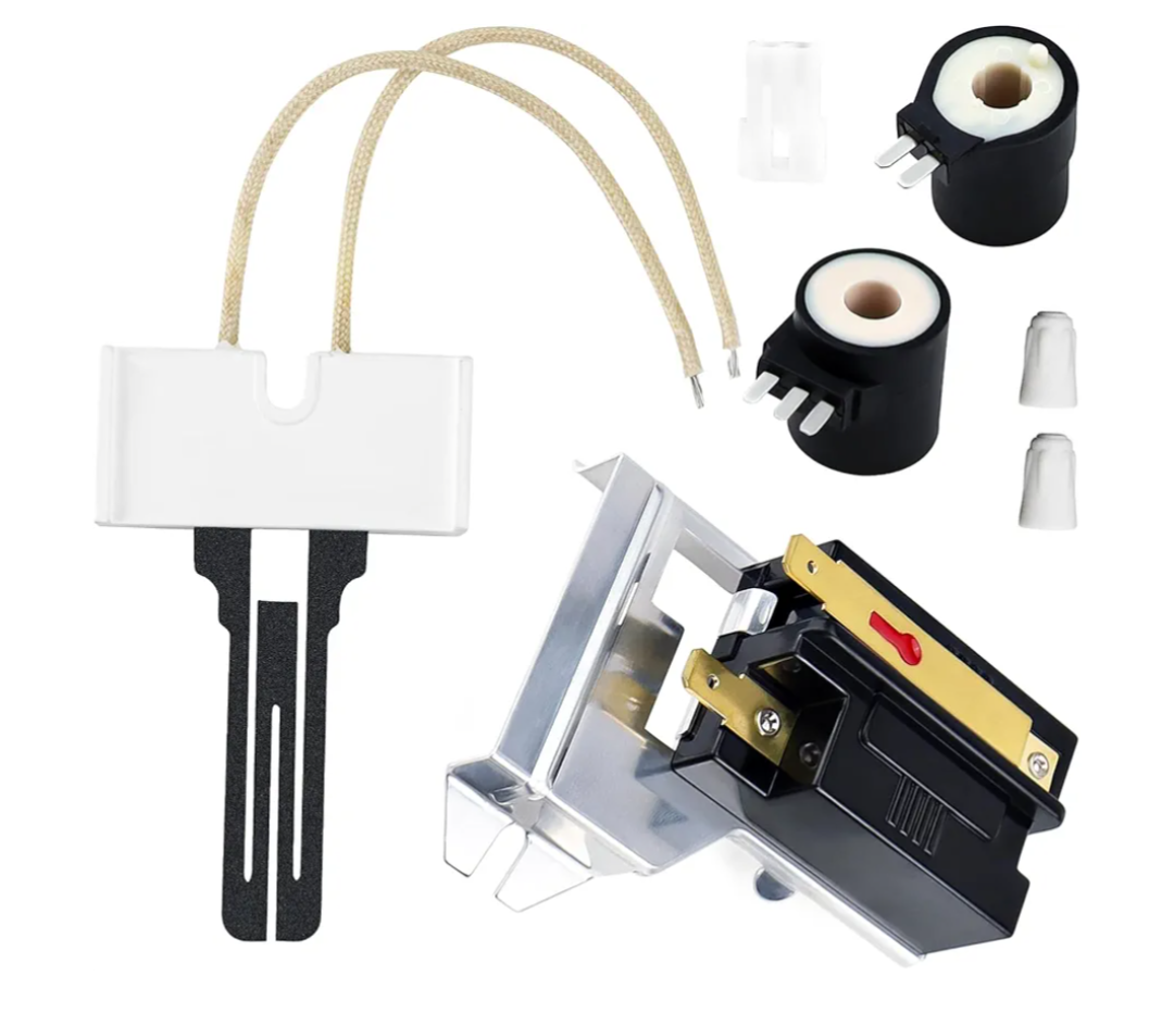 (232)
338906 Gas Dryer Flame Sensor Kit with 279311 Ignitor and 279834 Gas Valve Solenoid Coils by Funmit, Gas Dryer Repair Kit Replaces Wp338906 Ap3094138 Ps334310 12001349