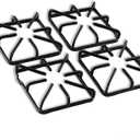 Upgraded WB31K10016 WB31K10015 Grates Replacement Parts for GE Stove Grate Cast Iron Grate Kenmore Hotpoint Gas Range Grate General Electric Cooktop Burner Grate Stove Top Parts Metal Rack 4Pcs