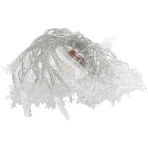 LED Christmas Snow Fairy Light String (7-meter 50 light [8-function solar version], Free Labeling  Snowflake White Light)