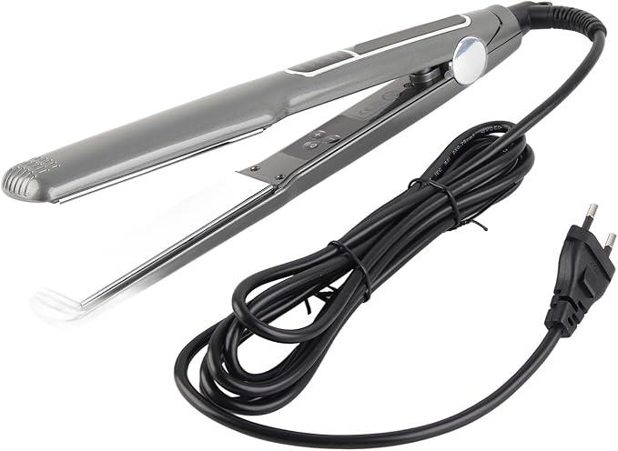 ANGGREK Hair Straightener Multigear Adjustment 480°F Ceramic Iron EU Plug, Sealing, Alloy Plate, Tourmaline Ceramics Material, Even Heat Distribution for Silky, Shiny Hair
