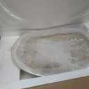 Shades of Nature Travertine Bathroom Sink - Modern Above Counter Bathroom Vessel Sink - Oval Shaped Hand-Carved Vanity Sink - Perfect for Luxury Bathrooms - Includes Matching Soap Tray