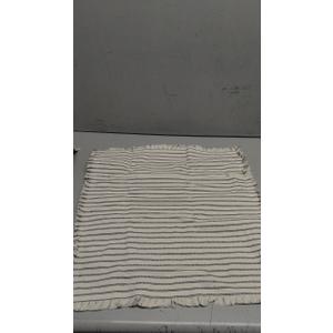 Two Square Pillowcases, Striped Print