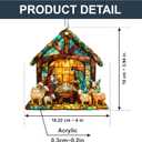 3 x Nativity Scene Ornament, Religious Gifts for Women Christian, Men, Unique Catholic Gifts for Christmas, Christmas Xmas Tree Decor, Stocking Stuffers for Women, Kids, Men (Flat)