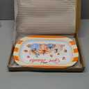 WorldBazaar Thanksgiving Platter Reusable Melamine 9 x 14 Fall Large Pumpkin Plate Gift Holiday Rectangular Serving Tray Turkey Servware Food Container