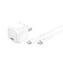 Belkin Compact Charger Block 30W - 1M USB-C to C Cable Included, USB-C PD Super Fast Charging - Samsung Galaxy S25, Apple iPhone 16, 15, 14, 13, iPad, AirPods, Nintendo Switch 2 & More - White