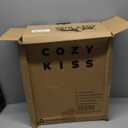 COZY KISS Wide Dog Stairs for Large Dogs 19.7" Width, Dog Step for Small Dog, Puppy or Cat, Medium Pet Ramp for High Bed or Car, High Density Foam Ladder, 19.7x33x22.4 in, Stable, 5 Step, Brown