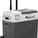 Alpicool ECX30 Portable Refrigerator 29 Quart(27.8 Liter) with Trolley Vehicle, Car, Truck, RV, Boat, Mini Fridge Freezer for Driving, Travel, Fishing, Outdoor-12/ 24V DC