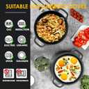 EDGING CASTING 2-in-1 Pre-Seasoned Cast Iron Dutch Oven Pot with Skillet Lid Cooking Pan, Cast Iron Skillet Cookware Pan Set with Dual Handles, Indoor Outdoor for Bread/Frying/Baking/Camping/BBQ, 5 Qt