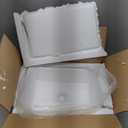 Vessel Sink Rectangle, 15" x 10" Bathroom Sink Above Counter, White Ceramic Bathroom Vessel Sink, Modern Countertop Bathroom Vanity Sink Art Basin