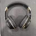 STONEGO Black Gold Bluetooth Over-Ear Headphones with Mic & Volume Control