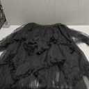 C-ZOFEK Women's Tulle Skirt, High Low Ruffle Layered Fairy Skirt for Dress Costume, Black, M/L