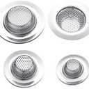 Maxware 4PCS Heavy Duty Stainless Steel Sink Strainer, Sink Basket Set, Fits Most Kitchen Sinks 4.5'', Bathroom Sinks 2.75'', Shower Drains, Pack of 4