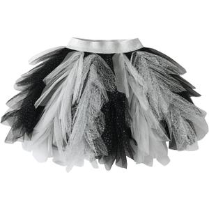 VIKITA Girls Layered Tutu Skirt Party Tulle Skirts Princess Dress Birthday Outfit (5-6 Years, Black-sk262)