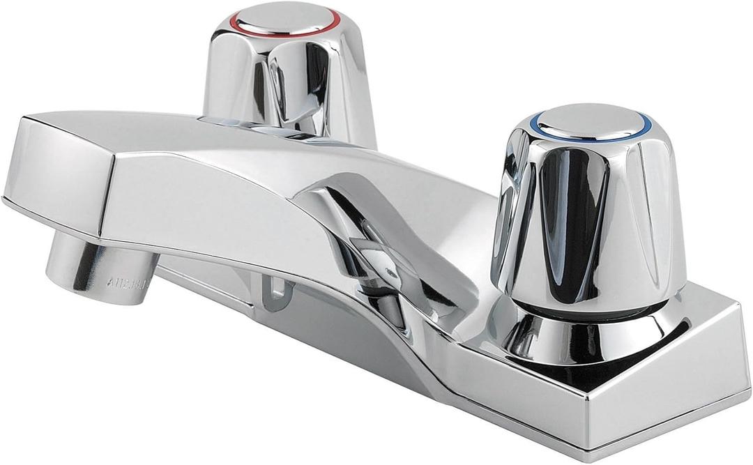 Pfister LG1435000 Pfirst Series 2-Handle 4 Inch Centerset Bathroom Faucet in Polished Chrome, Water-Efficiemt Model