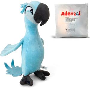 Rio Jewel Plush Toy Soft Parrot Stuffed Animal Blue Macaw Plush, Cute Rio Movie Jewel Bird Character Plushie Gift for Kids and Fans