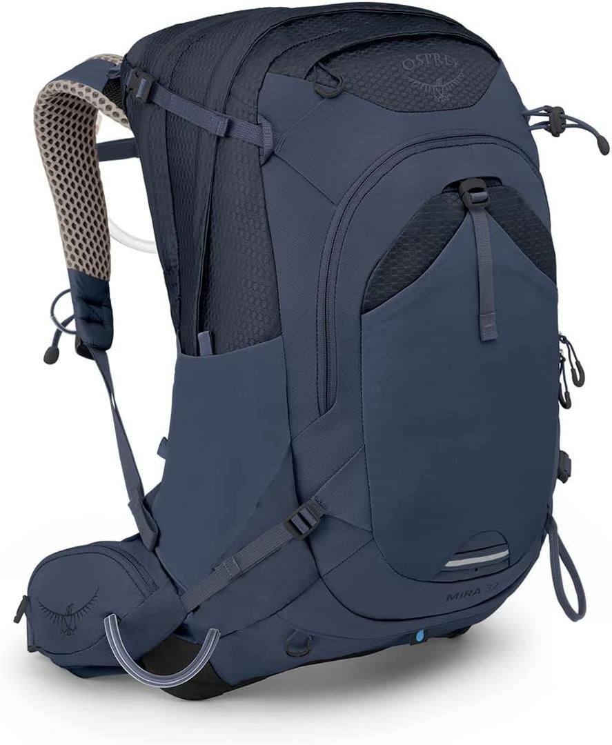 Osprey Mira 32L Women's Hiking Backpack with Hydraulics Reservoir, Anchor Blue