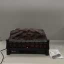 Electric Fireplace Logs Inserts Heater with Infrared Remote Controller 5 Flame Brightness 24 H Timer Overheating Protection for Home and Office Decor Black