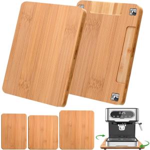 Bamboo Kitchen Appliance Sliders, Sliding Tray for Coffee Maker, Countertop Appliance Slider with 360 Rolling Wheels, Counter Slider Tray for Coffee Pot, Kitchen Aid Mixer (16" x 13")