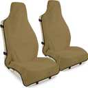 Waterproof Seat Cover Towel, 2PCS Premium Sweat Carseat Protector, Perfect for Universal Anti-Slip Car Truck SUV Seat, Great for Surfing Yoga Gym Workout, Brown (2packs)