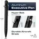 BASTION® Luxury Bolt Action Pen, Durable Professional Ballpoint Pen with Fine Tip, EDC Pen, Ink Refillable Pen for Birthday Gift, Travel Pen for School and Work