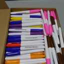 Thenshop 156 Pcs Permanent Markers Bulk 12 Assorted Colors Fine Point Permanent Marker Waterproof Fast Dry Work on Paper Glass Metal Plastic Wood Stone for Back to School Office Supplies(Multicolor)