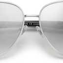 SOJOS Retro Trendy Aviator Sunglasses Women Men 90s Vintage Glasses Stylish Sunglasses SJ1216,(Silver/Silver/Black), 56