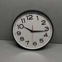 Roymnie Wall Clock 16 Inch Silent Non-Ticking Modern Clock Battery Operated Classic Simple Minimalist Analog Decorative for Kitchen, Living Room,Office, Bedroom, Bathroom (Black)