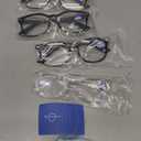 CCVOO Reading Glasses for Women/Men, Eyeglasses, Blue Light Readers for Women/Men, Computer Eye Glasses, Cheaters (2 Black/ 2 Transparent/ 1 Turtle), +1.25