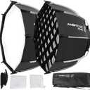 AMBITFUL 17.7"/45cm Parabolic Softbox, Bowens Mount Softbox, Quick Release with Grid for Godox SL60W SL60IID SL150III MS300 SK400II SK400IIV DP400III DP600III and Bowens Mount Light (1pcs)