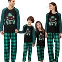 VNVNE Family Christmas Pjs Matching Sets for Women/Men/Couples/Adults, Holiday Xmas Reindeer Elf Plaid Pajamas Sleepwear (10-12 Years)