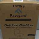 Favoyard Outdoor Seat Cushion Set 24 x 24 Inch Waterproof & Fade Resistant Patio Furniture Cushions with Removable Cover Deep Seat & Back Cushion with Tie Straps for Chair Sofa Couch (Spice)