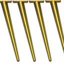 Osring 22 Inch Furniture Legs Gold Round Tapered Metal Table Leg, Slant Cabinet Furniture Feet Hardware for Coffee Table, 4 Pack