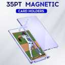 100ct Magnetic Card Holder, 35pt One Touch Card Holder, U-V Protectors Hard Plastic for Trading Cards, Magnet Case, Sports, Game, Football, Baseball