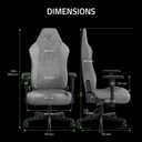 Razer Iskur V2 X Ergonomic Gaming Chair: Built-in Lumbar Support - Widened Seat - High Density Foam Cushions - Adjustable 152 Degree Recline - 2D Armrests - Plush Fabric Finish - Light Gray Edition, Regular