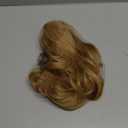 Drawstring Ponytail Extension 16 Inches Wavy Curly Ponytail Hair Extensions Synthetic Drawstring Pony Tails Hair Extensions for Daily Use(Golden Blonde)