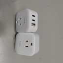 2 Pack European Travel Plug Adapter, US to Europe Plug Adapter with 3 Outlets 3 USB Charging Ports(2 USB C), Type C Adapter Travel Essentials to Most Europe EU Spain Italy France Germany Iceland