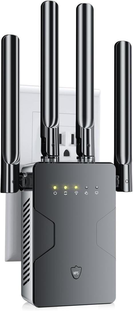 2026 New WiFi Extender Internet Booster for Home, Long Range up to 18ksq.ft, Wireless Internet Repeater Routers Signal Amplifier for Home, 15X Speed Access Point Ethernet Port, Mesh WiFi, 1-Tap Setup