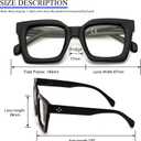 REAVEE 3 Pack Thick Frame Oversized Reading Glasses for Women Blue Light Blocking Computer stylish Readers with Spring Hinge (Black + Tortoise + Brown Tortoise)