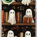 Liehad Bookish Ghosts Phone Case Compatible with iPhone 17, Halloween Ghosts Plants Phone Cover, Soft Shockproof Protective TPU Case